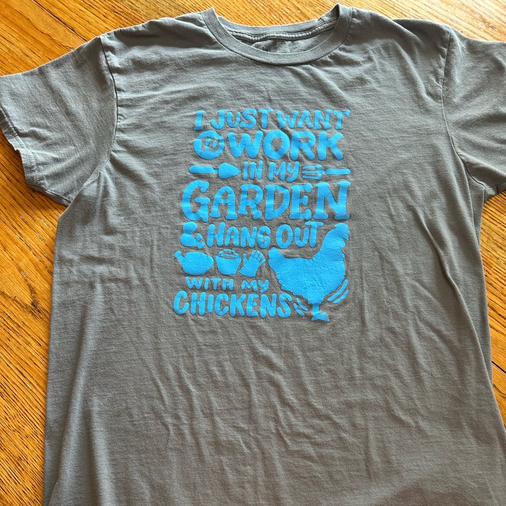 Chicken and garden t-shirts